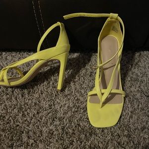 Yellow Heeled Shoes